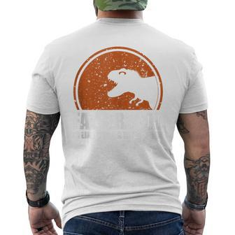 Fatherhood Is A Walk In The Park Dino Father's Day Men's T-shirt Back Print - Seseable