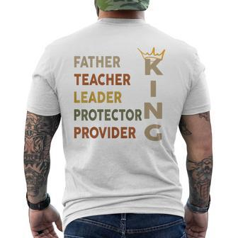 Father's Day African American Father Leader Black King Dad Men's T-shirt Back Print - Monsterry UK