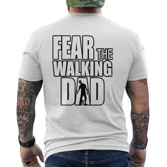 Fear The Walking Dad For Father's Day Zombie Mens Back Print T-shirt | Mazezy