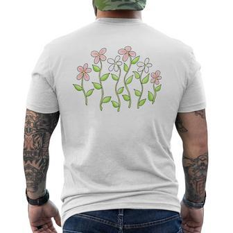 Field Of Flowers Of Summer Garden Men's T-shirt Back Print - Monsterry CA
