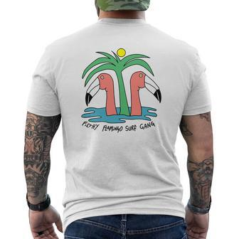 Filthy Flamingo Surf Gang Shirt T Shirt Tee Mens Back Print T-shirt - Thegiftio UK