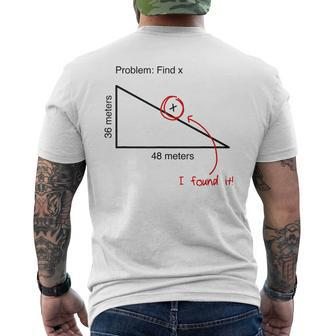 Find X Nerd Math Men's T-shirt Back Print - Thegiftio UK