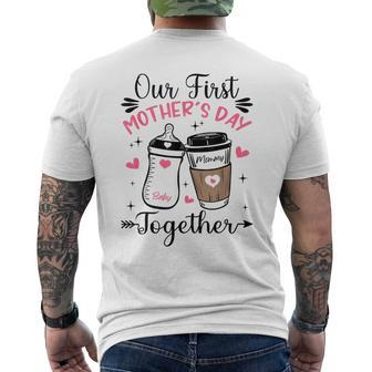 Our First Together Family Matching Mommy Baby Men's T-shirt Back Print | Mazezy CA