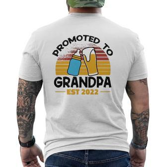 First Time Grandpa Promoted To Grandpa 2022 Mens Back Print T-shirt | Mazezy