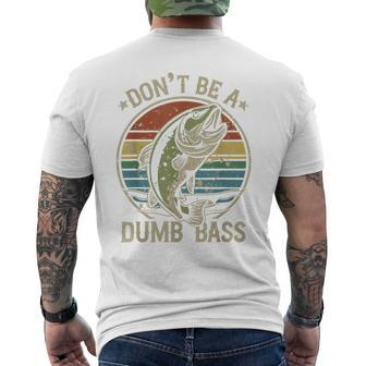 Fishing Dont Be Dumb Bass Family Dad Men's T-shirt Back Print - Monsterry UK