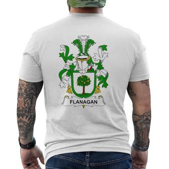 Flanagan Coat Of Arms Family Crest Mens Back Print T-shirt - Thegiftio UK