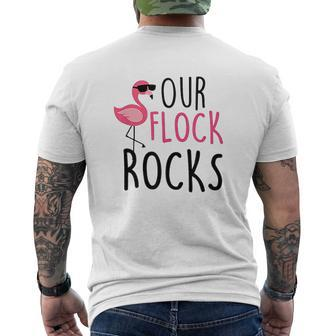 Our Flock Rocks Flamingo Mens Back Print T-shirt - Thegiftio UK
