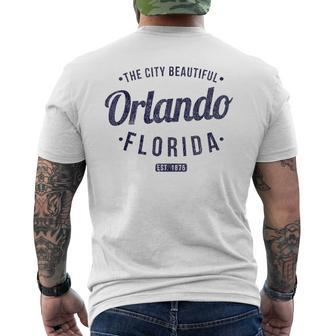Florida Vintage Minimalist Retro Souvenir Fl Orlando Men's T-shirt Back Print - Monsterry AU