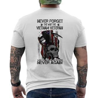 Never Forget The Way The Vietnam Veteran Was Treated Men's T-shirt Back Print - Monsterry