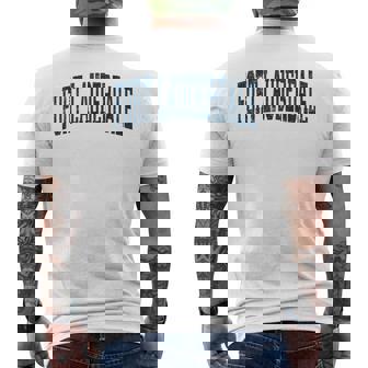 Fort Lauderdale Florida Fl Vintage Athletic Sports Navy Desi Mens Back Print T-shirt - Thegiftio