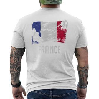 France Flag Jersey French Soccer Team French Men's T-shirt Back Print - Monsterry DE