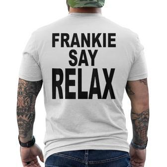 Frankie Say Relax Retro Vintage Style Blue T-Shirt mit Rückendruck - Seseable
