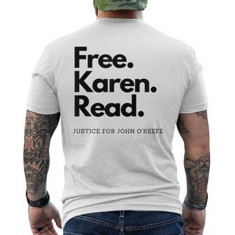 Free Karen Read On Pink Men's T-shirt Back Print - Monsterry