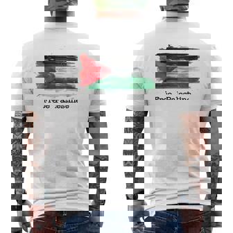 Free Palestina Bandera Nacional Palestina Acuarela Camiseta Hombre Estampado Espalda - Regaloses