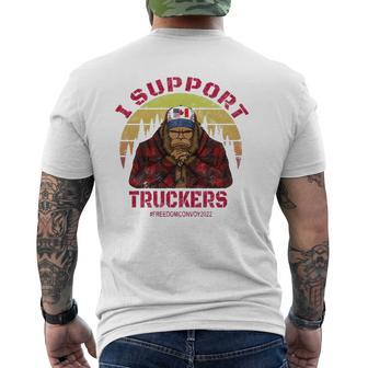 Freedom Convoy 2022 In Support Of Truckers Mandate Bigfoot Mens Back Print T-shirt | Mazezy UK