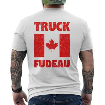 Freedom Convoy Support Canada Truck Fudeau Mens Back Print T-shirt | Mazezy