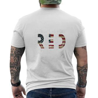 On Fridays We Wear Red Remember Everyone Deployed Navy Men's T-shirt Back Print | Mazezy