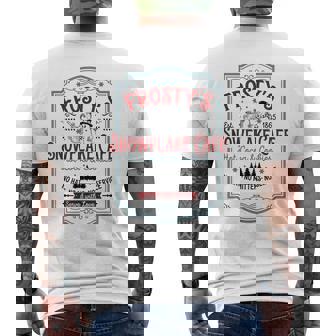 Frosty's Snowflake Cafe With Hot Cocoa And Cookies Christmas Men's T-shirt Back Print - Thegiftio