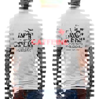Fueled By Caffeine Crime Shows True Crime Lover Mens Back Print T-shirt - Thegiftio