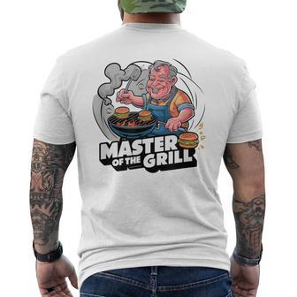 Fun Bbq For Grandpa Grandad Father's Day Barbeque Men's T-shirt Back Print - Monsterry