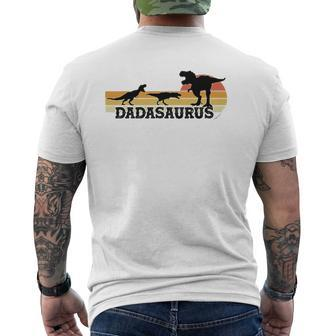 Fun Matching Family Dadasaurusrex For Dad Father's Day Mens Back Print T-shirt | Mazezy