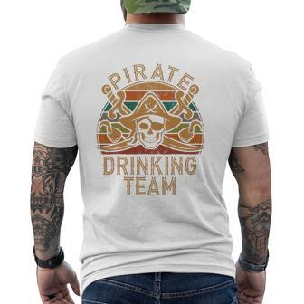 Fun Pirate Drinking Team Jolly Roger Dad Halloween Mens Back Print T-shirt | Mazezy UK