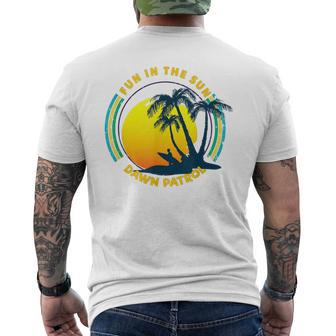 Fun In The Sun Dawn Surfing By Asj Men's T-shirt Back Print - Thegiftio UK