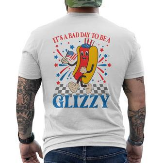 4Th Of July Usa Hotdog It's A Bad Day To Be A Glizzy Men's T-shirt Back Print - Monsterry AU