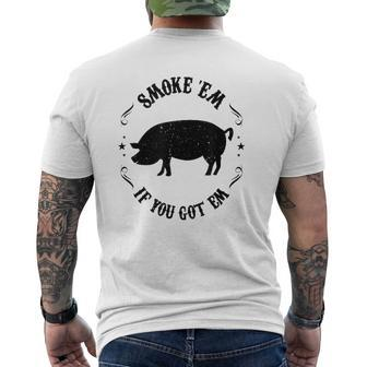 Accessory Pitmaster Dad Bbq Smoking Pig Smoker Mens Back Print T-shirt | Mazezy