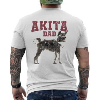 Akita Dad S For Men Akita Owner Mens Back Print T-shirt | Mazezy