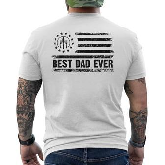 American Flag For Cooking Dad Daddy Father's Day Men's T-shirt Back Print - Monsterry