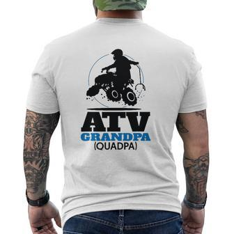 Atv Off Road Four Wheeler Quad Grandpa Mens Back Print T-shirt - Thegiftio