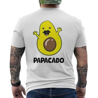 Avocado Dad Vegan Guacamole Avocado Papacado Mens Back Print T-shirt | Mazezy