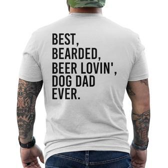 Bearded Dad Beer Lover Dog Owner Men's T-shirt Back Print - Monsterry CA