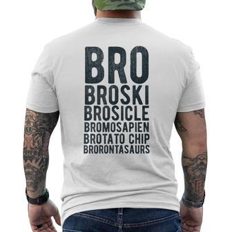 Brother Bro Names Sibling Family Or Friends Men's T-shirt Back Print - Seseable