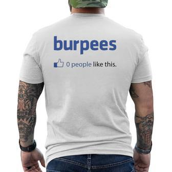 Burpees 0 People Like This Mens Back Print T-shirt | Mazezy