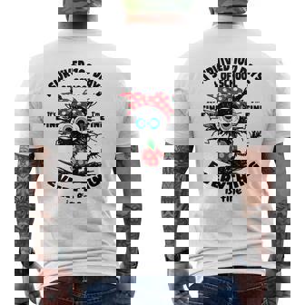 Cat I Survived 100 Days Of School Its Fine I'm Fine Men's T-shirt Back Print | Mazezy
