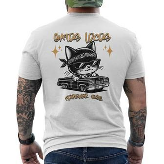 Chola Cholo Lowrider Gatos 90S Style Men's T-shirt Back Print - Seseable
