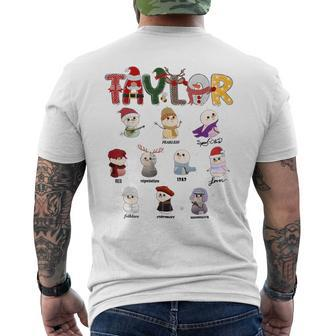 Christmas Taylor Santa First Name Personalized Xmas Men's T-shirt Back Print - Seseable
