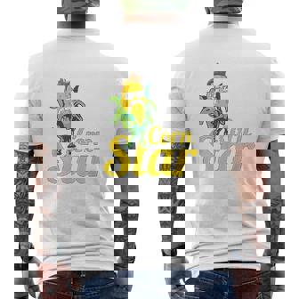 Corn Star Sunglasses Mustache Maize Mens Back Print T-shirt - Thegiftio UK