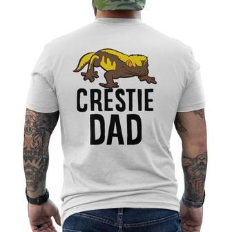 Crested Gecko Dad Lizard Pet Crested Gecko Mens Back Print T-shirt | Mazezy