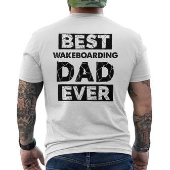 Dad Best Wakeboarding Dad Ever Men's T-shirt Back Print - Monsterry