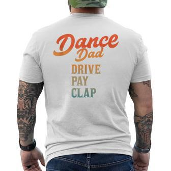 Dad Dance Retro Proud Dancer Dancing Father's Day Men's T-shirt Back Print - Seseable