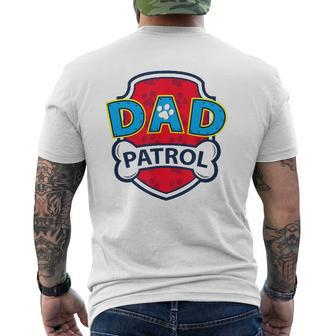 Dad Patrol Dog Dad Mens Back Print T-shirt | Mazezy