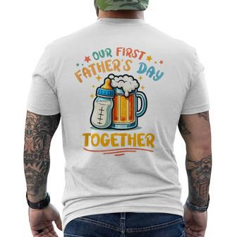 Dad And Son Our First Fathers Day Together 2024 Baby Men's T-shirt Back Print - Thegiftio UK