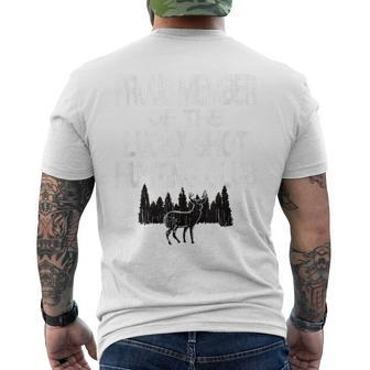 Deer Hunting Lucky Shot Hunting Club Men's T-shirt Back Print - Monsterry CA