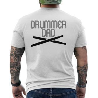 Drummer Dad Tee S Drum Lovers Father's Day Mens Back Print T-shirt | Mazezy UK