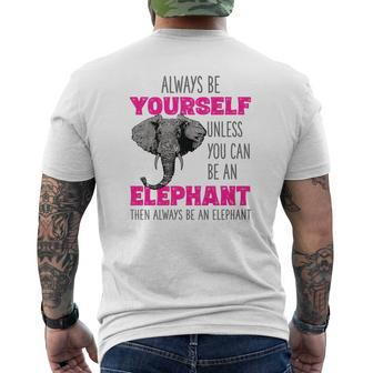 Elephants Always Be An Elephant Mens Back Print T-shirt - Thegiftio UK