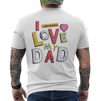 Father's Day For Kids I Love My Dad Mens Back Print T-shirt | Mazezy CA