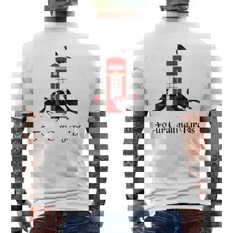 Four Calling Birds Twelve Days Of Christmas Mens Back Print T-shirt - Thegiftio UK